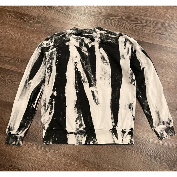 🍙 MM6 Acid wash crewneck sweatshirt black white size small - Picture 11 of 11